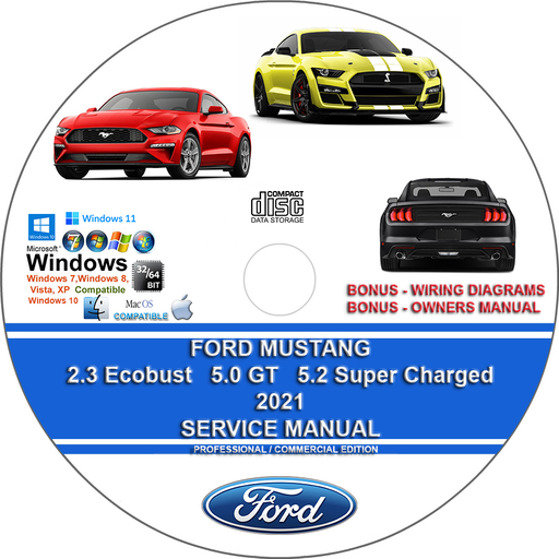 Ford Mustang 2021 Factory Workshop Service Repair Manual + Wiring Diagrams