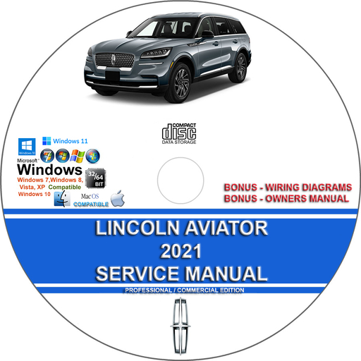 Lincoln Aviator 2021 Factory Workshop Service Repair Manual + Wiring Diagrams