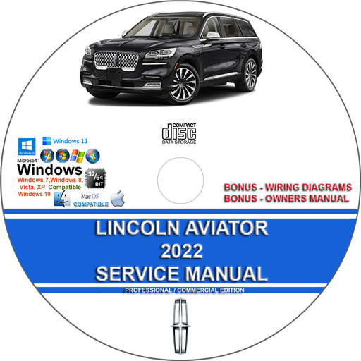Lincoln Aviator 2022 Factory Workshop Service Repair Manual + Wiring Diagrams