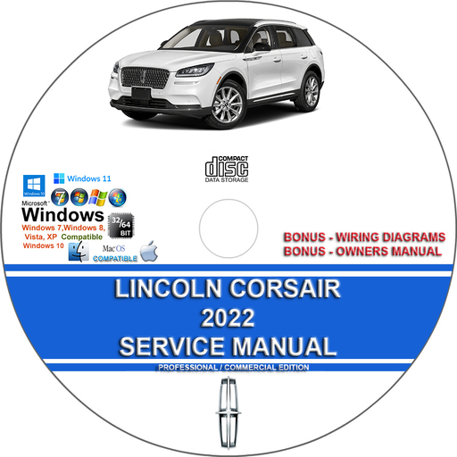 Lincoln Corsair 2022 Factory Workshop Service Repair Manual + Wiring Diagrams