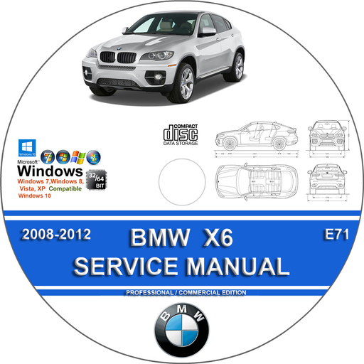 BMW X6 2008 2009 2010 2011 2012 Complete Workshop Factory Service Repair Manual E71 + Wirings
