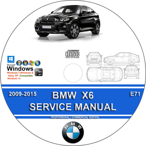 BMW X6 E71 2009 2010 2011 2012 2013 2014 2015 Complete Workshop Factory Service Repair Manual