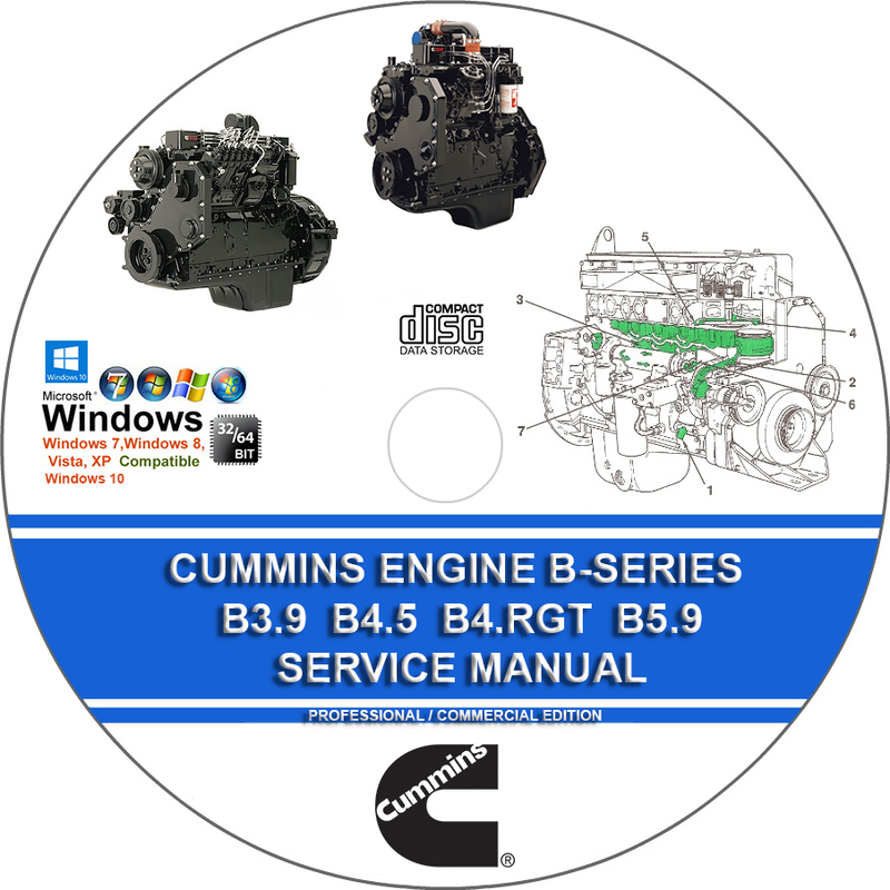 Cummins B Series B3.9 B4.5 B4.5 RG B5.9 Engine FACTORY SERVICE REPAIR MANUAL | Manuals For You