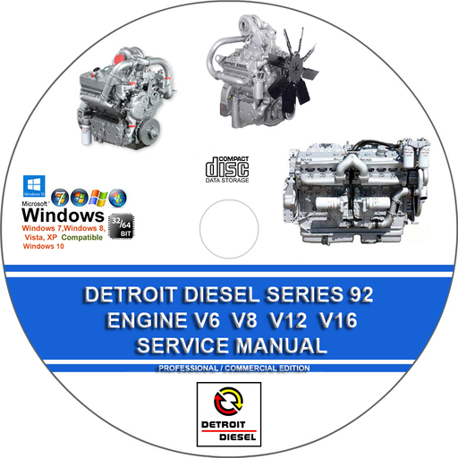 DETROIT DIESEL SERIES 92 ENGINES 6 8 12 & 16 CYLINDER FACTORY SERVICE REPAIR MANUAL