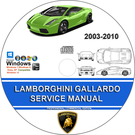 LAMBORGHINI GALLARDO 2003 2004 2005 2008 2009 2010 Factory Service Repair Manual + Wirings