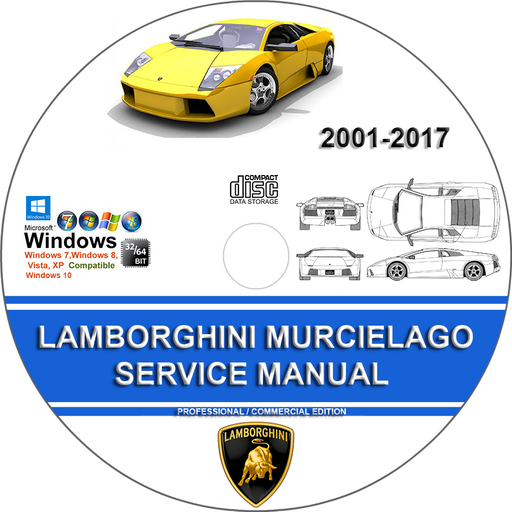 LAMBORGHINI MURCIELAGO 2001 2002 2003 2004 2005 2006 2007 2008 2009 2010 2012 2013 2014 2015 2016 2017 Factory Service Repair Manual