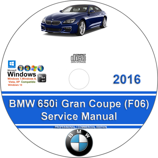 BMW 650i 2016 Gran Coupe Factory Workshop Service Repair Manual + Wirings