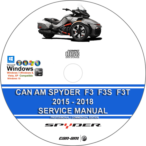 Can AM Spyder F3 F3T 2015 2016 2017 2018 Factory Service Repair Manual + Operator Manual