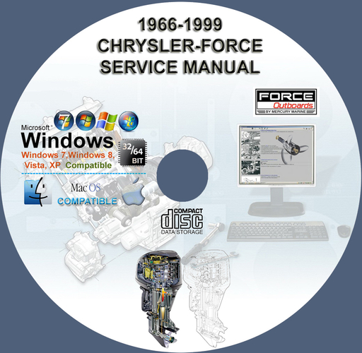 Chrysler Force Outboard 1966 - 1999 Factory Service Repair Manual + Wirings