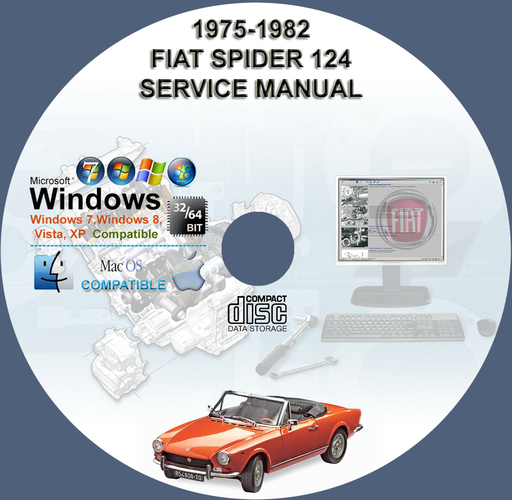 FIAT SPIDER 124 1975 1976 1977 1978 1979 1980 1981 1982 FACTORY SERVICE REPAIR MANUAL + WIRINGS
