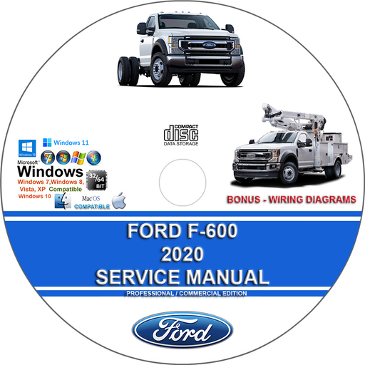 Ford F250 F350 F450 F550 F600 2020 Super Duty Factory Workshop Service Repair Manual + Wiring Diagrams F-600