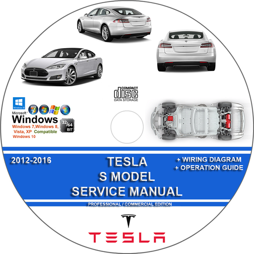 TESLA S Model 2012 2013 2014 2015 2016 Factory Service Repair Manual + Wiring Diagram