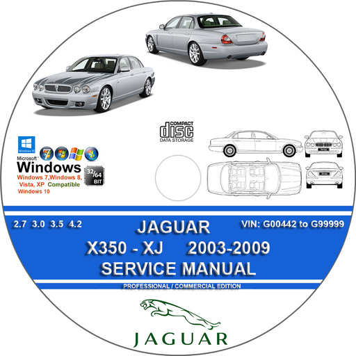 Jaguar X350 - XJ 2003 2004 2005 2006 2007 2008 2009 Factory Service Repair Manual