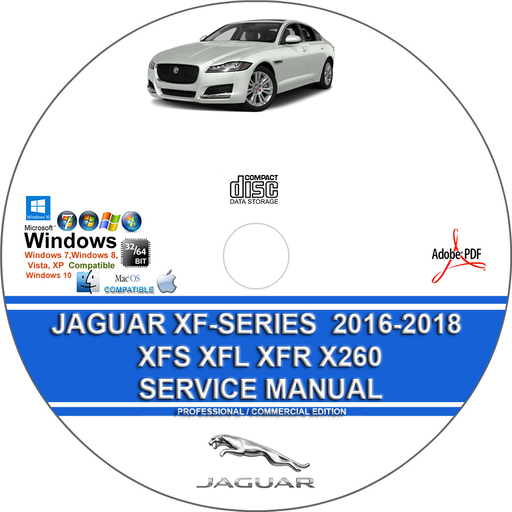 Jaguar XF Series XFS XFL XFR X260 2016 2017 2018 Factory Service Repair Manual