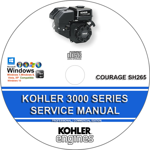 Kohler 3000 Series Courage SH265 Factory Service Repair Manual