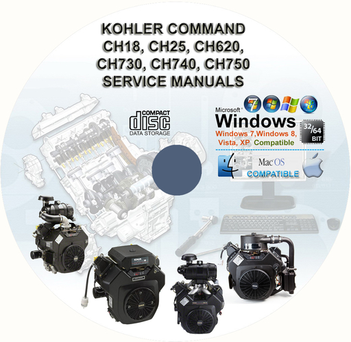 Kohler Command CH18 CH25 CH620 CH730 CH740 CH750 Factory Service Repair Manual