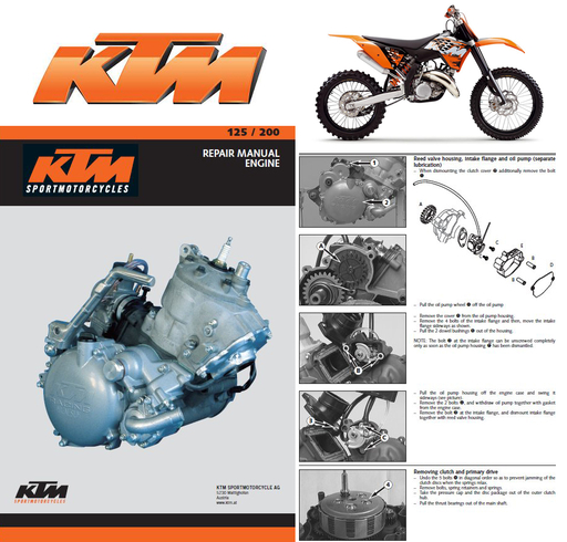 KTM 125 200 SX MXC EXC 1999 2000 2001 2002 2003 FACTORY SERVICE REPAIR MANUAL + WIRINGS