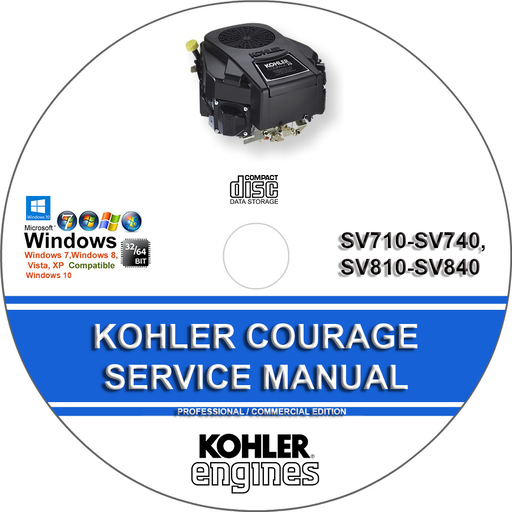 Kohler Courage SV710 - SV740 SV810 - SV840 Factory Service Repair Manual