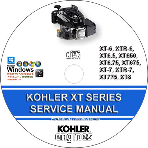 Kohler XT Series XT6 XTR6 XT6.5 XT650 XT6.75 XT675 XT7 XTR7 XT775 XT8 Factory Service Repair Manual