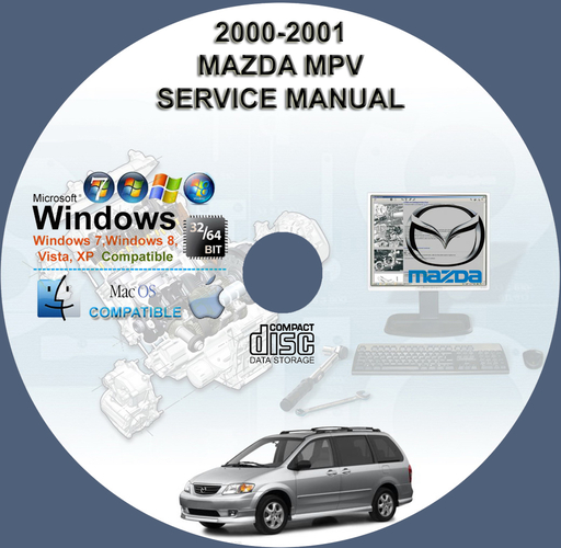 MAZDA MPV 2000 2001 FACTORY SERVICE REPAIR MANUAL + WIRINGS