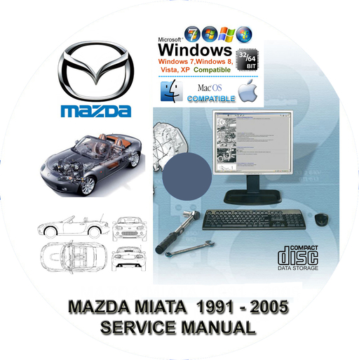 MAZDA MIATA MX5 1991 - 2005 FACTORY SERVICE REPAIR MANUAL + WIRINGS