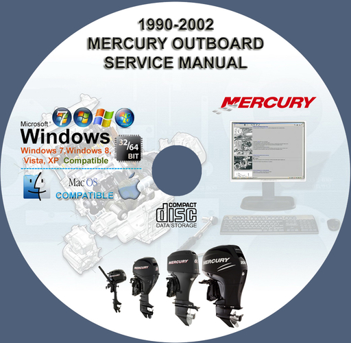 Mercury Outboard 1990 1991 1992 1993 1994 1995 1996 1997 1998 1999 2000 2001 2002 All Models Factory Service Repair Manual
