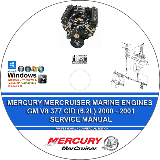 Mercury Mercruiser Marine Engines GM V8 377 CID (6.2L) 2000 2001 Service Repair Manual