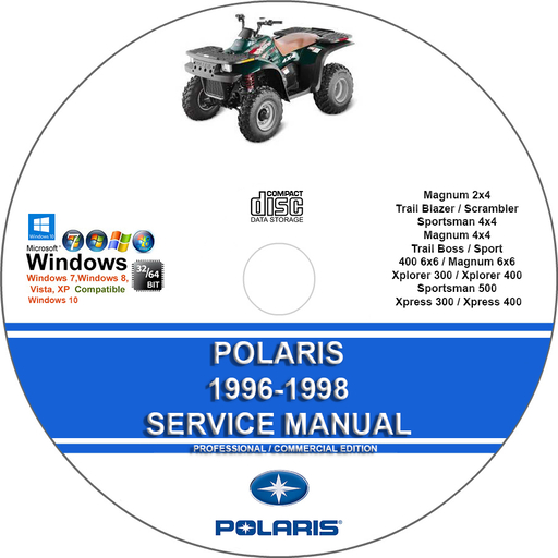 POLARIS Xplorer 300  Xplorer 400 Xpress 300  Xpress 400 1996 1997 1998 Service Repair Manual