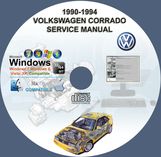 VOLKSWAGEN CORRADO 1990 1991 1992 1993 1994 SERVICE REPAIR MANUAL INCLUDING G60 VR6 SLC