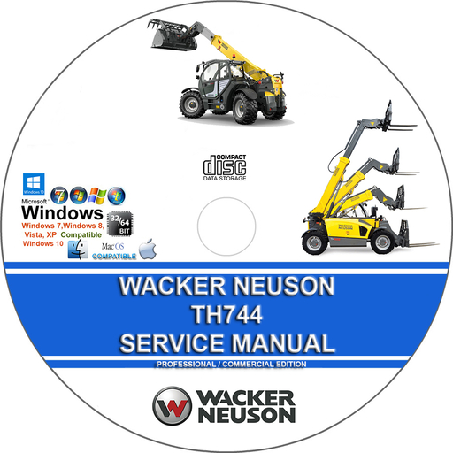 Wacker Neuson TH744 750 755 942 955 Telehandler Service Repair Manual + Operators Manual
