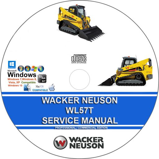 Wacker Neuson WL57 Wheel Loader Service Repair Manual + Operators Manual + Parts Manual