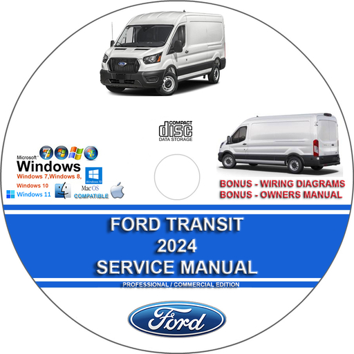 Ford Transit 2024 Factory Workshop Service Repair Manual + Wiring Diagrams