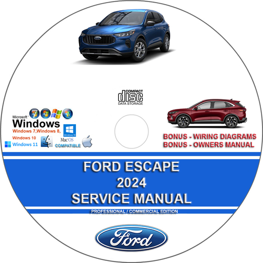 Ford Escape 2024 Factory Workshop Service Repair Manual + Wiring Diagrams