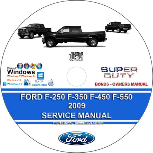 Ford F250 F350 F450 F550 Super Duty 2009 Factory Workshop Service Repair Manual