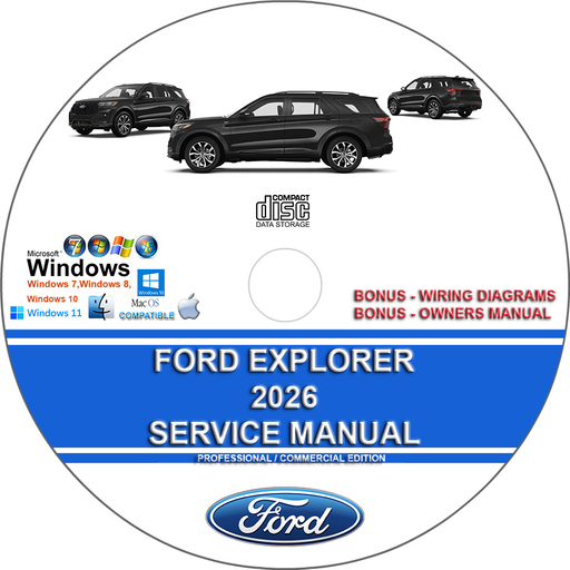 Ford Explorer 2026 Factory Workshop Service Repair Manual + Wiring Diagrams