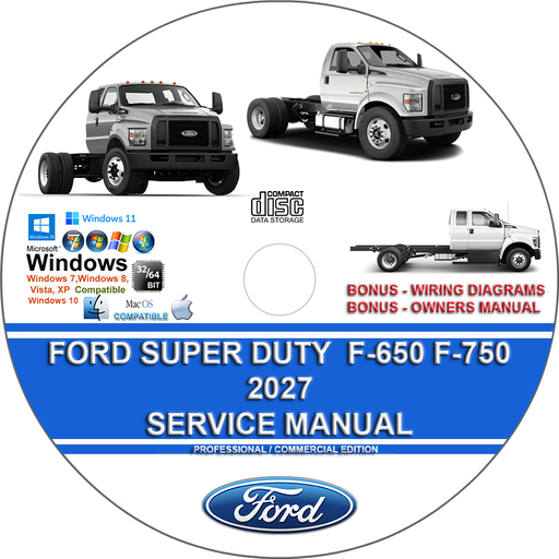 Ford F650 F750 Super Duty 2027 Factory Workshop Service Repair Manual + Wiring Diagrams F-650 F-750